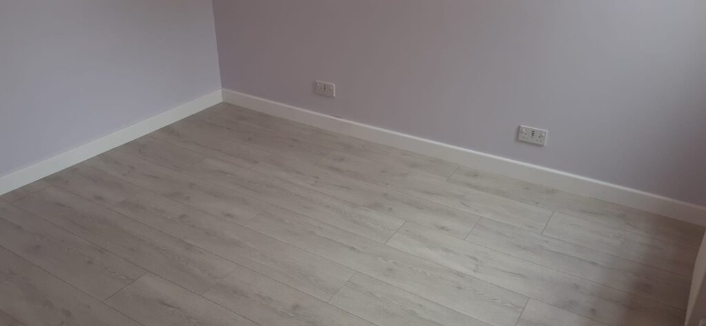 Finished floor with skirting 